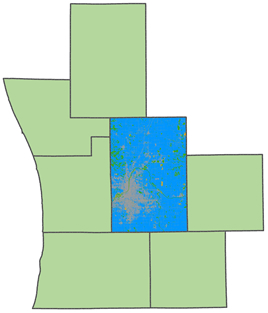 Map highlighting Kent County